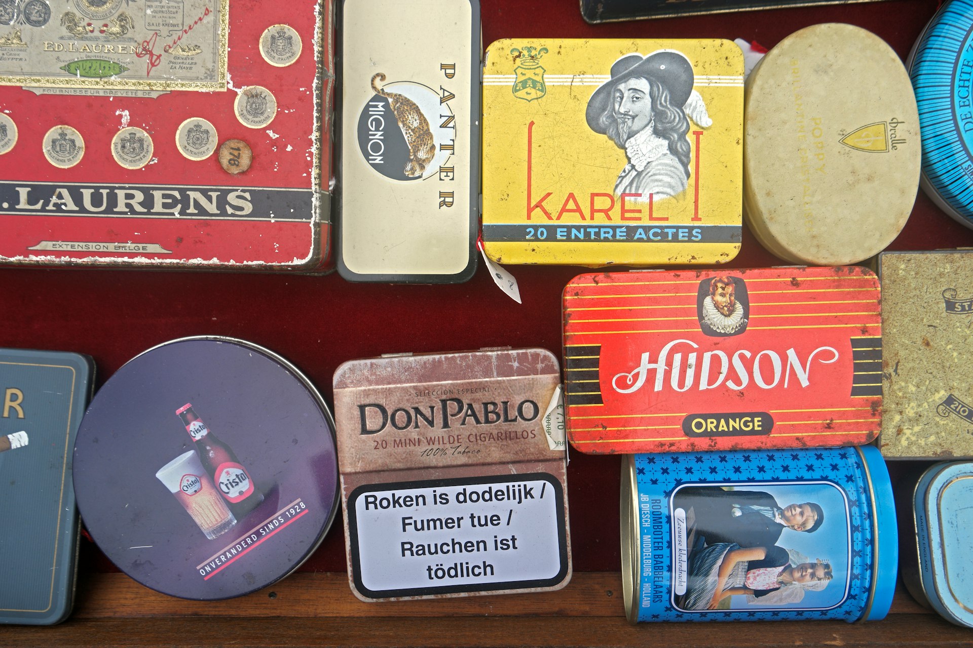 assorted-color cans